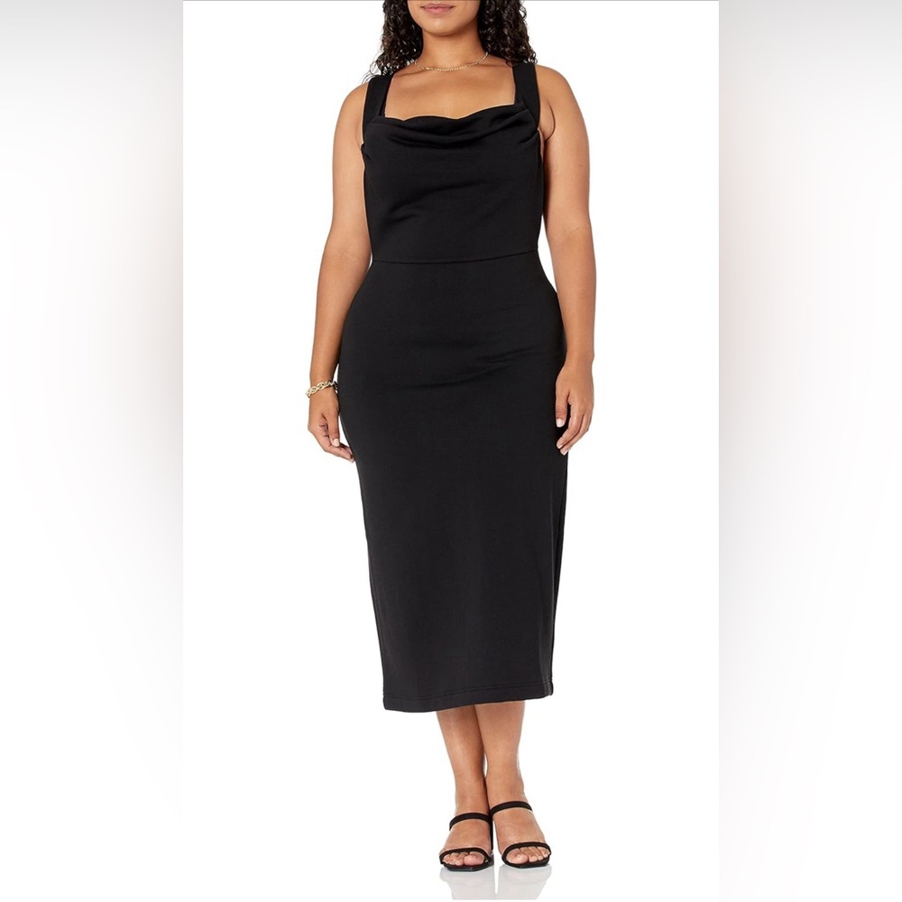 Making the Cut Limited Edition  Episode 6 Cowl Neck Pencil Fit Fleece Dress